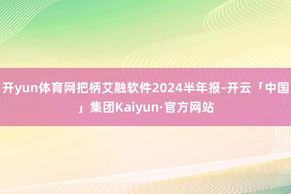 开yun体育网把柄艾融软件2024半年报-开云「中国」集团Kaiyun·官方网站