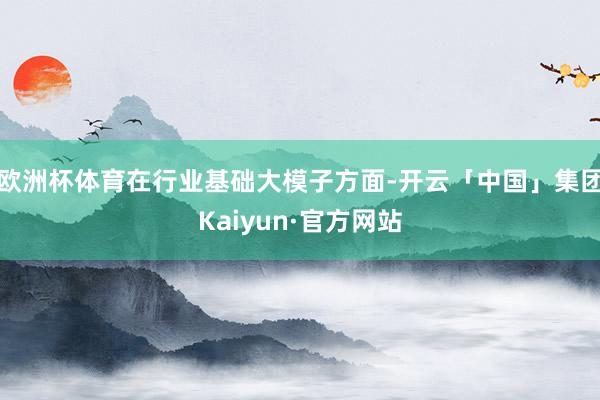 欧洲杯体育在行业基础大模子方面-开云「中国」集团Kaiyun·官方网站