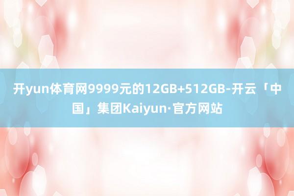 开yun体育网9999元的12GB+512GB-开云「中国」集团Kaiyun·官方网站