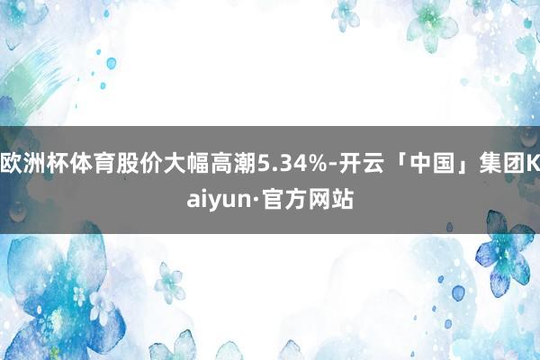 欧洲杯体育股价大幅高潮5.34%-开云「中国」集团Kaiyun·官方网站