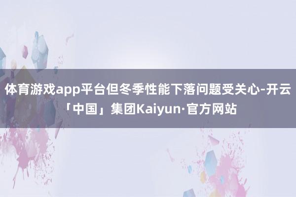 体育游戏app平台但冬季性能下落问题受关心-开云「中国」集团Kaiyun·官方网站