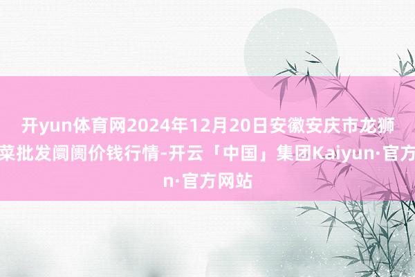 开yun体育网2024年12月20日安徽安庆市龙狮桥蔬菜批发阛阓价钱行情-开云「中国」集团Kaiyun·官方网站