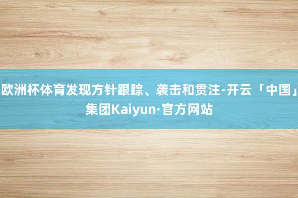 欧洲杯体育发现方针跟踪、袭击和贯注-开云「中国」集团Kaiyun·官方网站